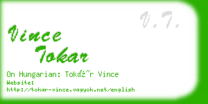 vince tokar business card